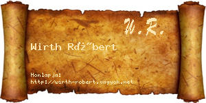 Wirth Róbert névjegykártya