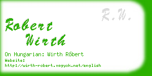 robert wirth business card